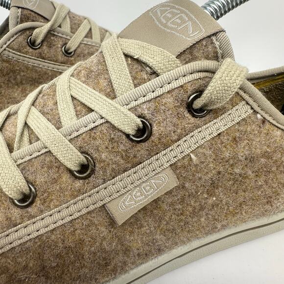 KEEN Elsa Lite Taupe Birch Felt Luft Insole Lace Up Casual Shoe Womens Size 10 - Picture 2 of 14
